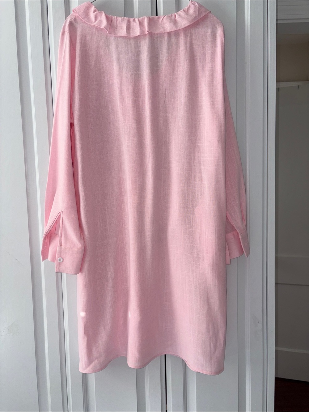 Light Pink Ruffle Neck Tunic - Picture 9 of 9